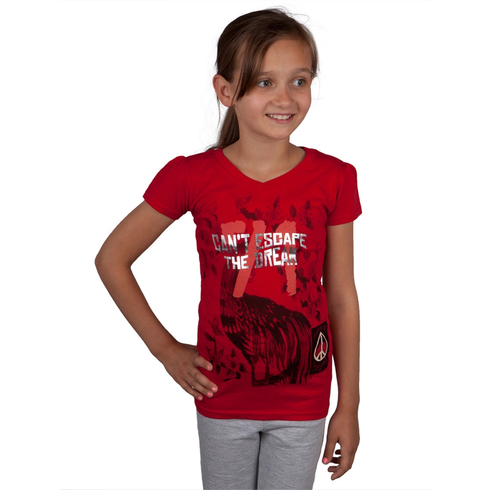 Ed Hardy - Can't Escape The Dream Girls Youth T-Shirt Youth T-Shirts Ed Hardy LG Red 