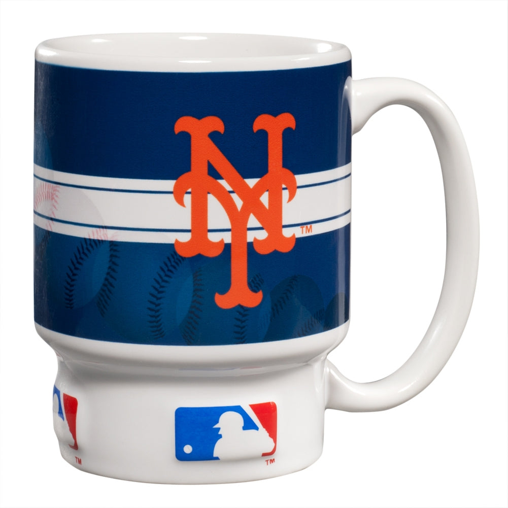 New York Mets - Baseball Logo Homerun 16 oz Mug Coffee Mugs Old Glory OS White 