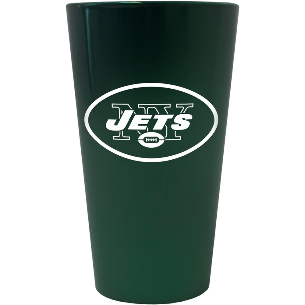 New York Jets - Logo Lusterware Pint Glass Pint Glasses Old Glory OS Green 