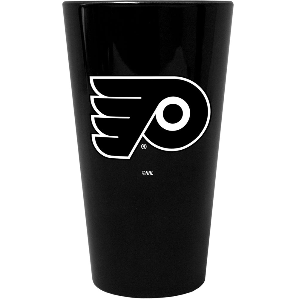 Philadelphia Flyers - Logo Lusterware Pint Glass Pint Glasses Old Glory OS Black 