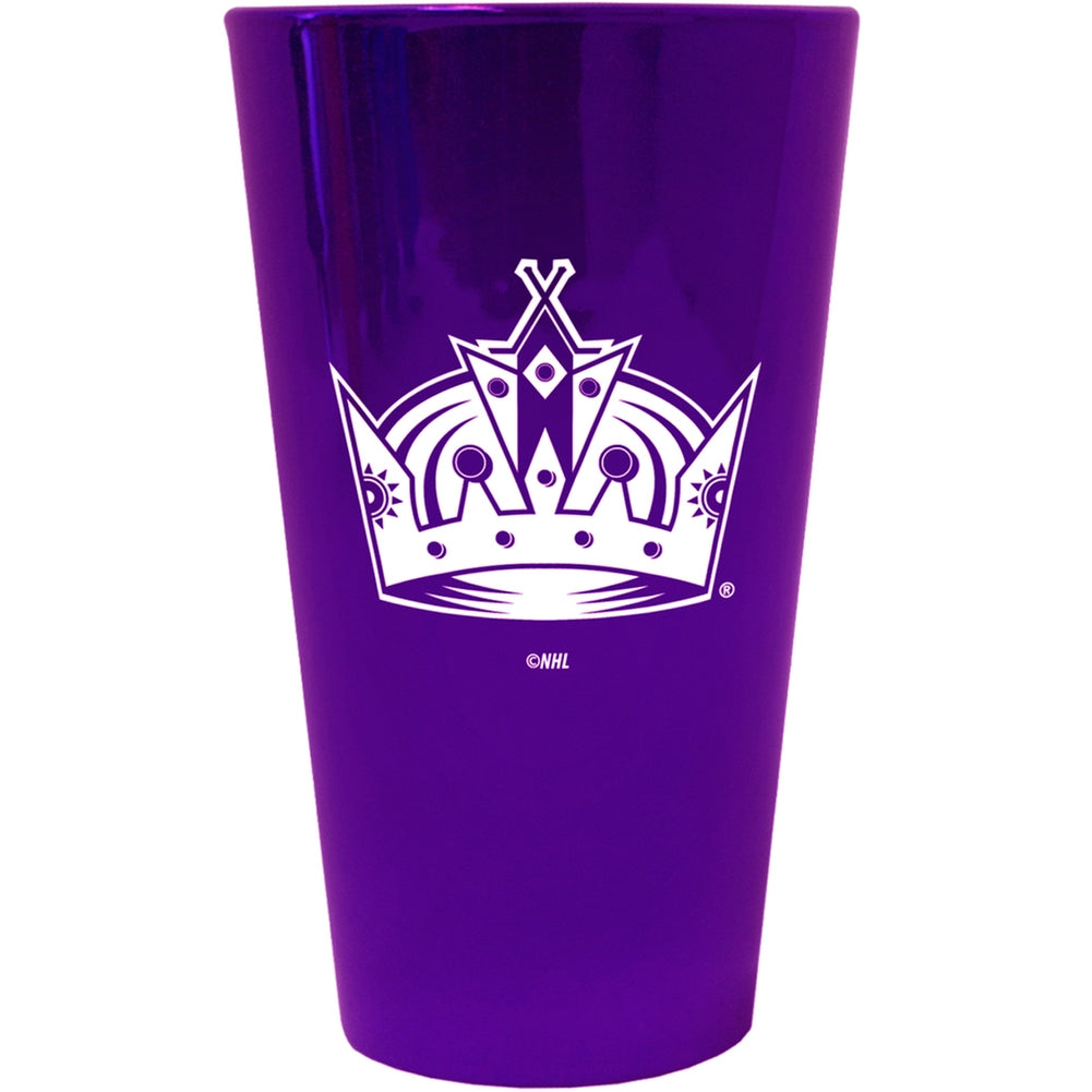 Los Angeles Kings - Logo Lusterware Pint Glass Pint Glasses Old Glory OS Purple 