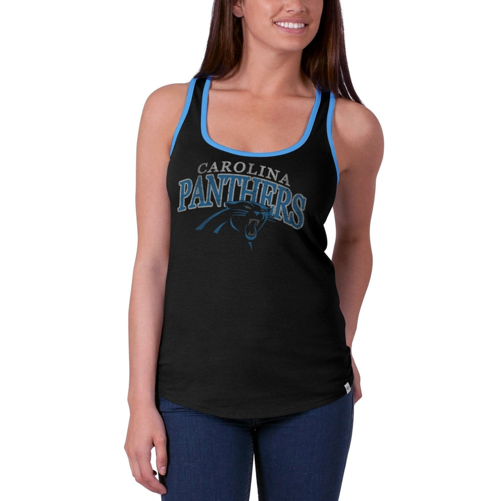 Carolina Panthers - Logo Headway Juniors Tank Top Juniors Tank Tops Carolina Panthers XL Black 