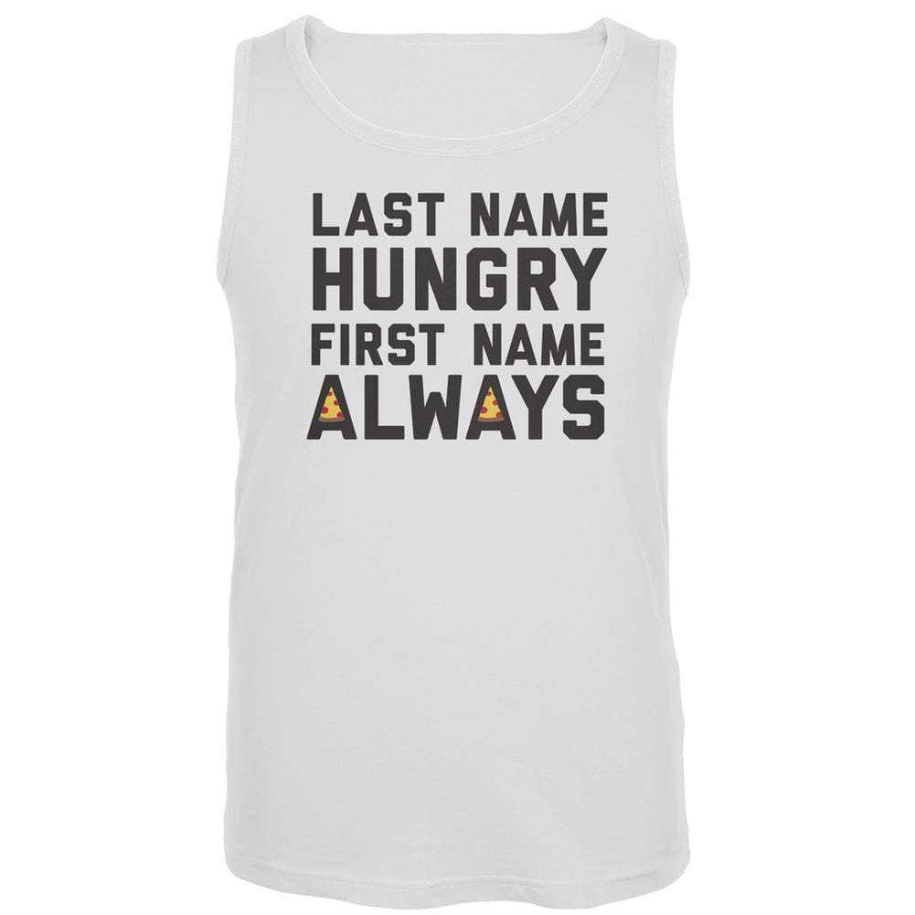 Last Name Hungry, First Name Always Tank Top Men's Tank Tops Old Glory 2XL White 