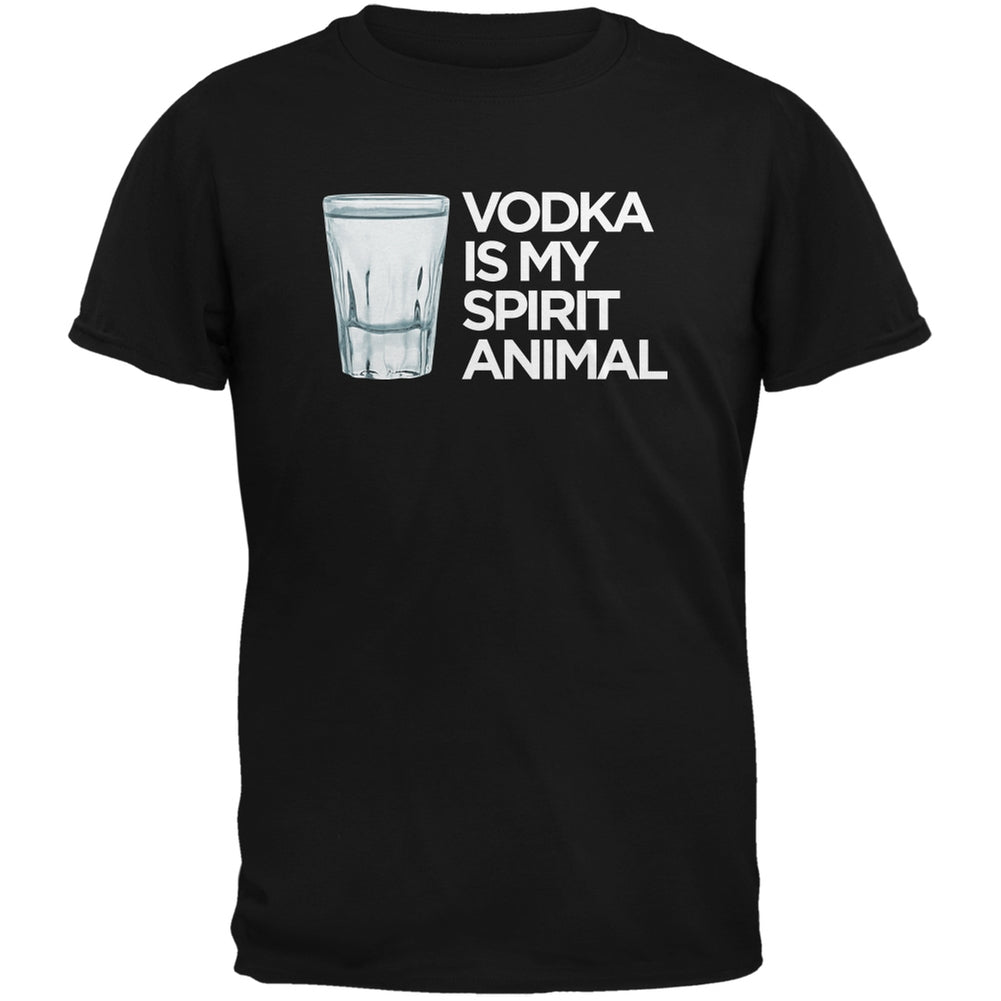 Vodka is my Spirit Animal T-Shirt Men's T-Shirts Old Glory 2XL Black 