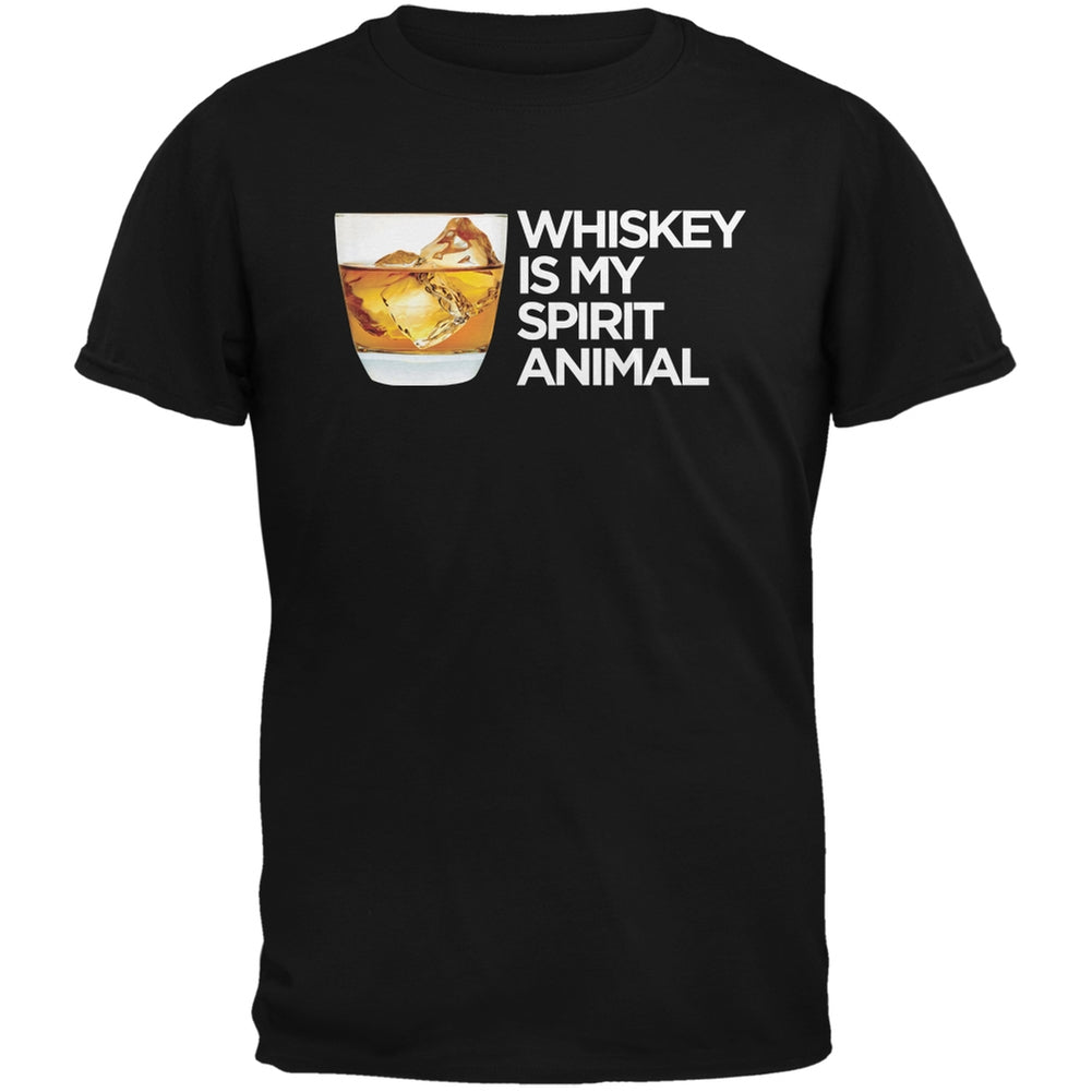 Whiskey is my Spirit Animal T-Shirt Men's T-Shirts Old Glory 2XL Black 