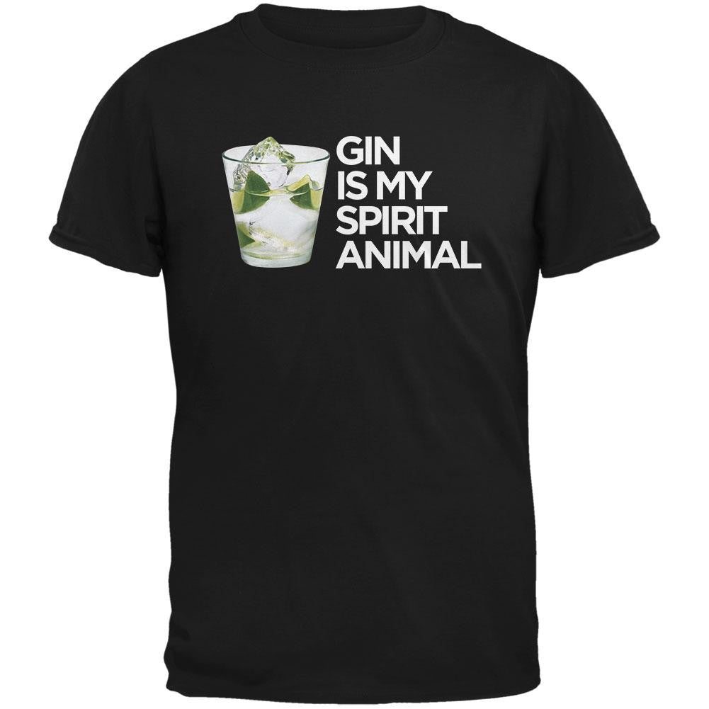 Gin is my Spirit Animal T-Shirt Men's T-Shirts Old Glory SM Black 