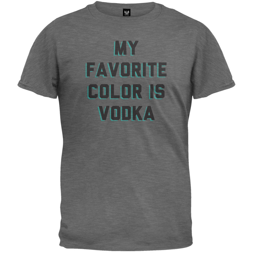 My Favorite Color is Vodka T-Shirt Men's T-Shirts Old Glory SM Grey 