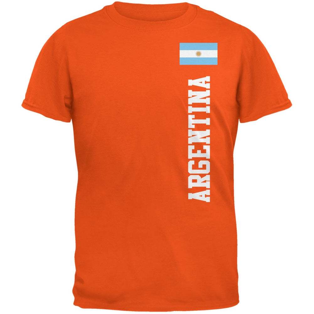 World Cup Argentina Orange Adult T-Shirt Men's T-Shirts FIFA 2XL Orange 