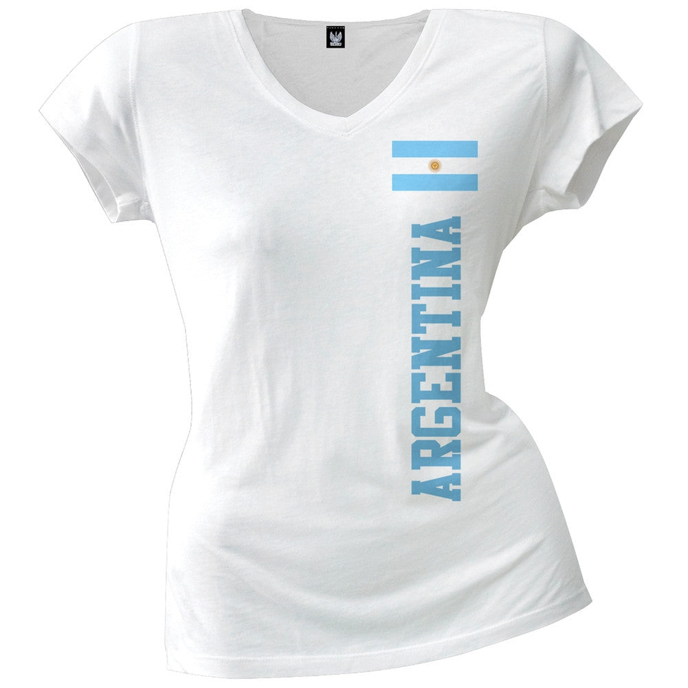 World Cup Argentina Juniors V-Neck Juniors T-Shirts FIFA   