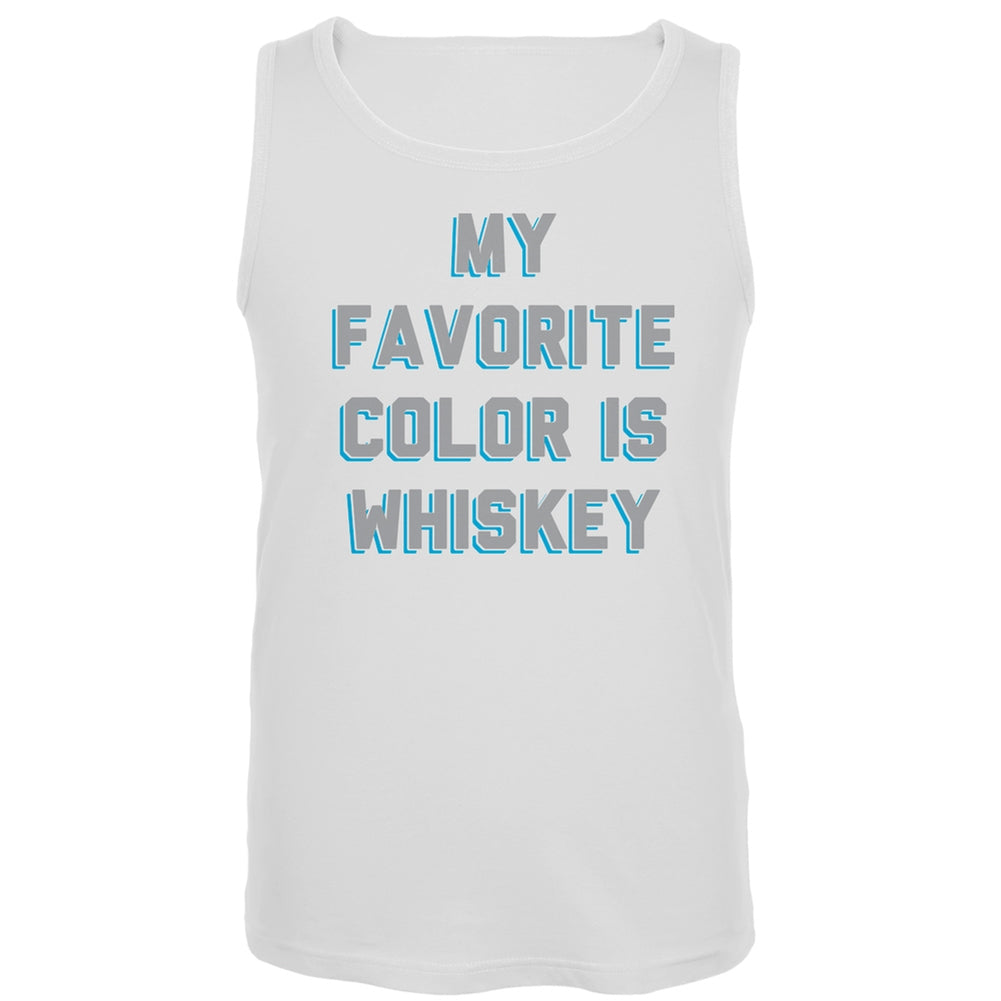 My Favorite Color Is Whiskey Men's Tank Top Men's Tank Tops Old Glory SM White 