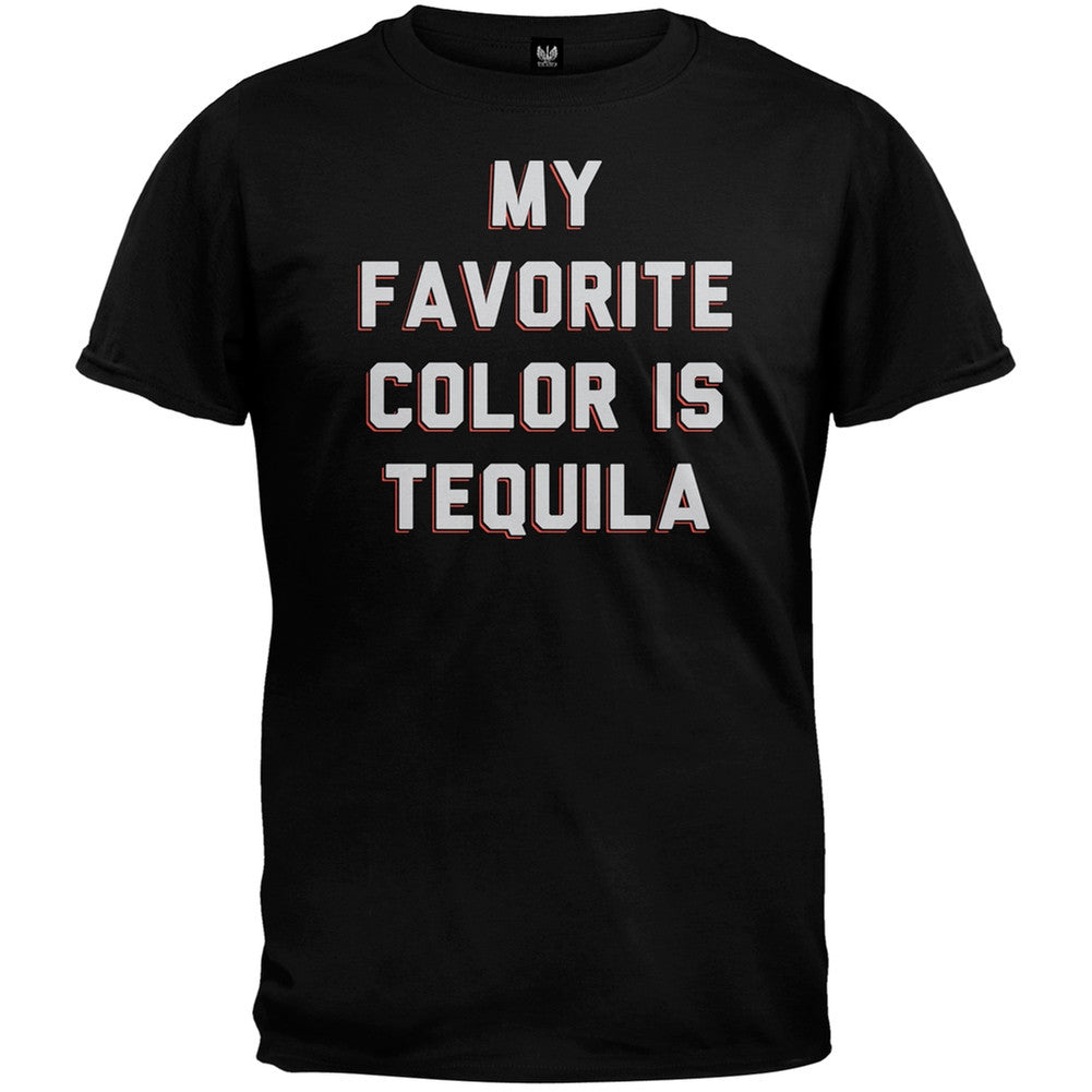 My Favorite Color is Tequila T-Shirt Men's T-Shirts Old Glory SM Black 