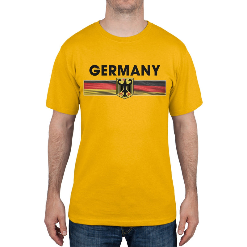 World Cup Germany Eagle Crest Black Soccer T-Shirt Men's T-Shirts Old Glory   