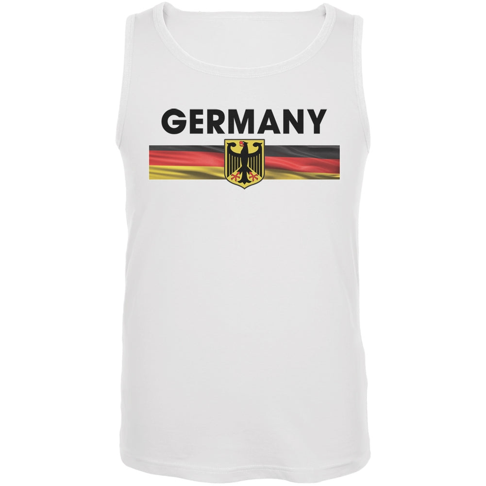 World Cup Germany Eagle Crest White Soccer Tank Top Men's Tank Tops FIFA 2XL White 