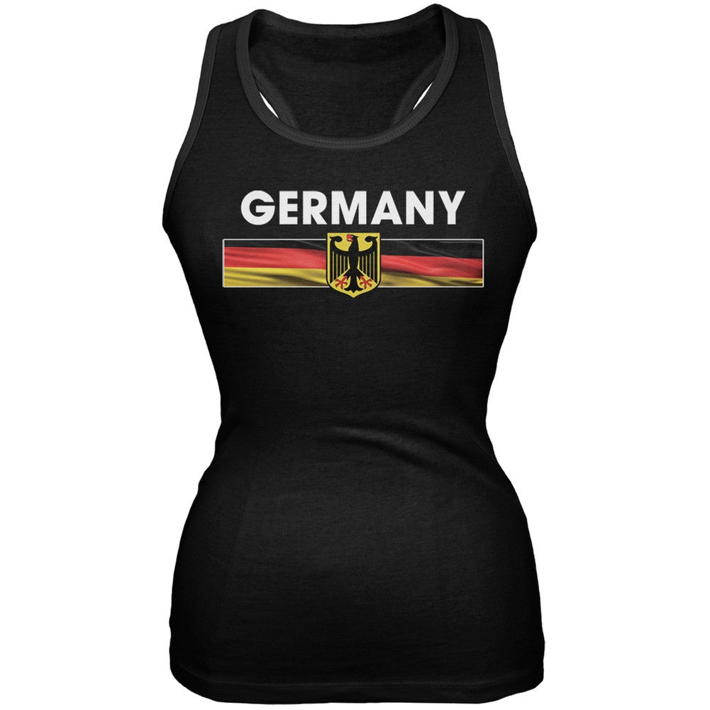 World Cup Germany Eagle Crest Black Soccer Juniors Tank Top Juniors Tank Tops FIFA LG Black 