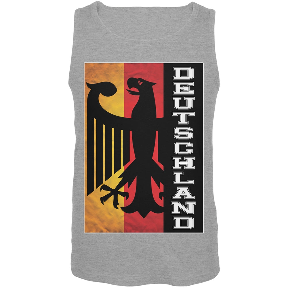 World Cup Germany Eagle Silhouette Sport Grey Tank Top Men's Tank Tops FIFA 2XL Grey 