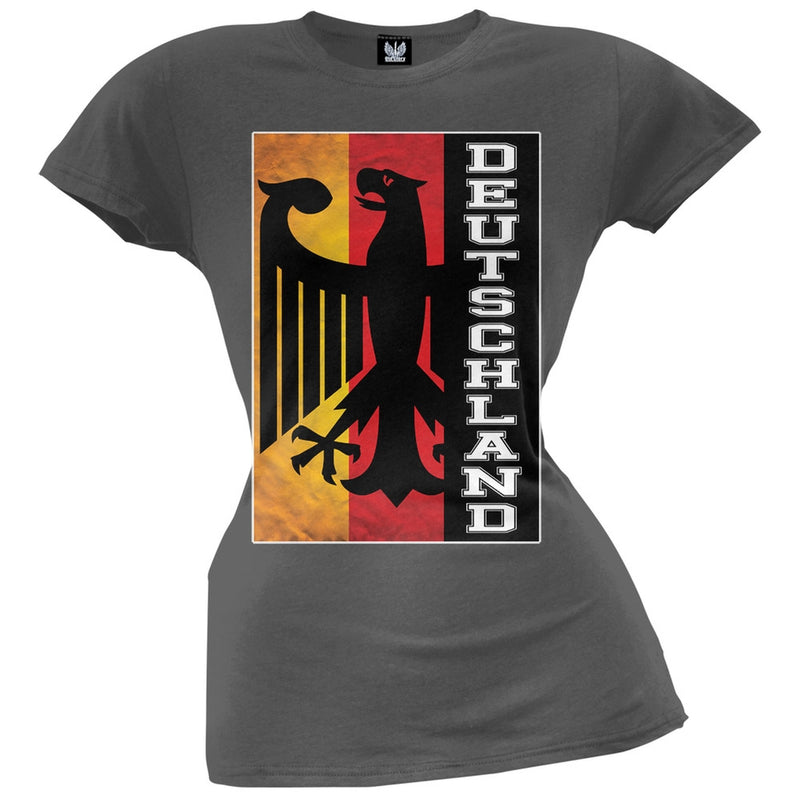 World Cup Germany Eagle Silhouette Black Juniors T-Shirt Juniors T-Shirts FIFA   