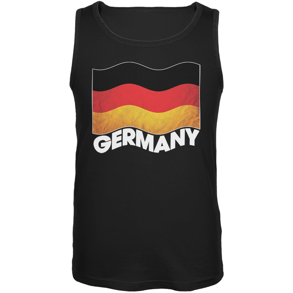 World Cup Germany German Waving Flag Black Tank Top Men's Tank Tops FIFA 2XL Black 