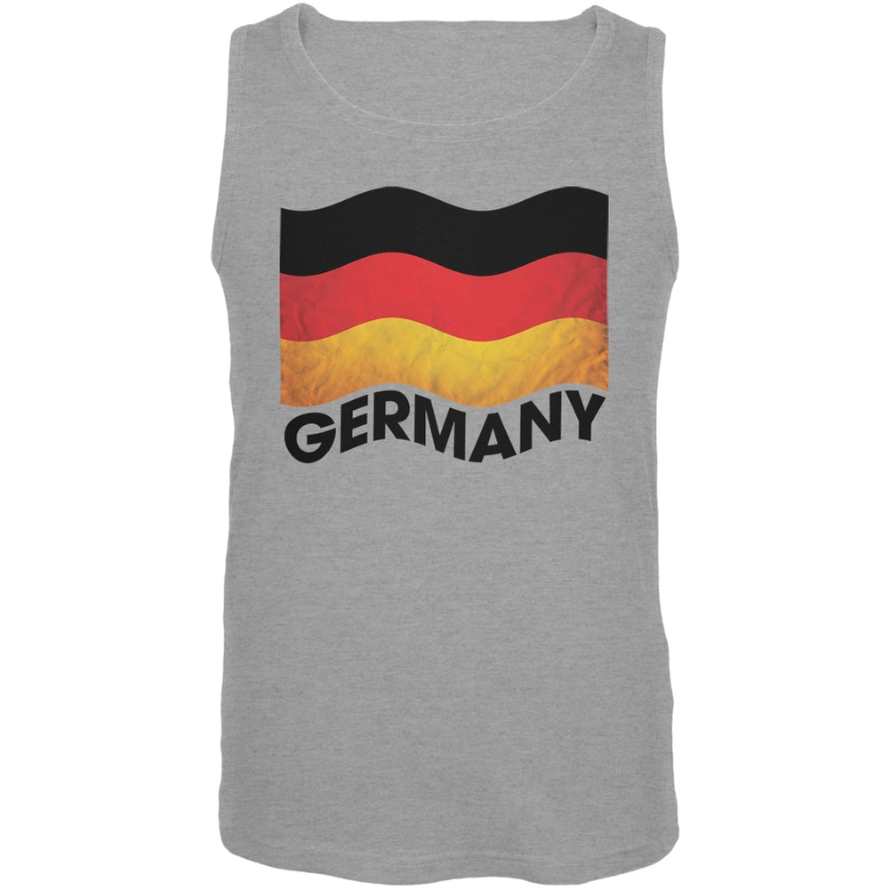 World Cup Germany German Waving Flag Sport Grey Tank Top Men's Tank Tops FIFA 2XL Grey 