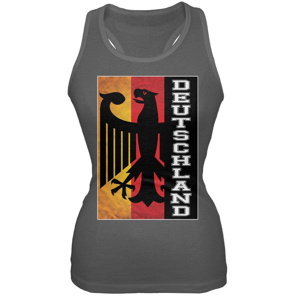 World Cup Germany Eagle Silhouette Black Juniors Tank Top Juniors Tank Tops FIFA   