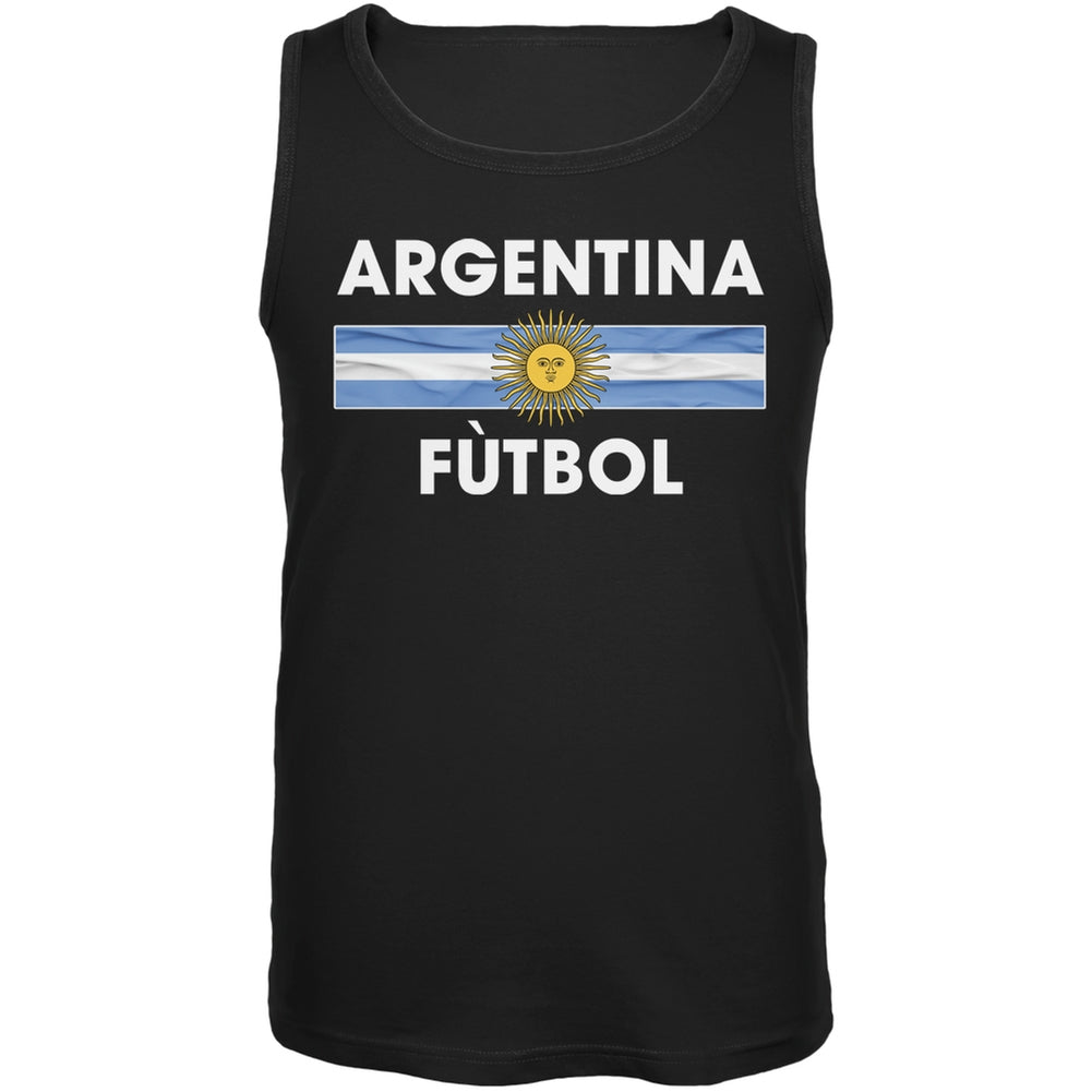 World Cup Argentina Crest Black Soccer Tank Top Men's Tank Tops FIFA 2XL Black 