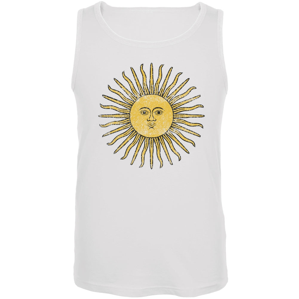 World Cup Argentina Sun of May White Soccer Tank Top Men's Tank Tops FIFA 2XL White 