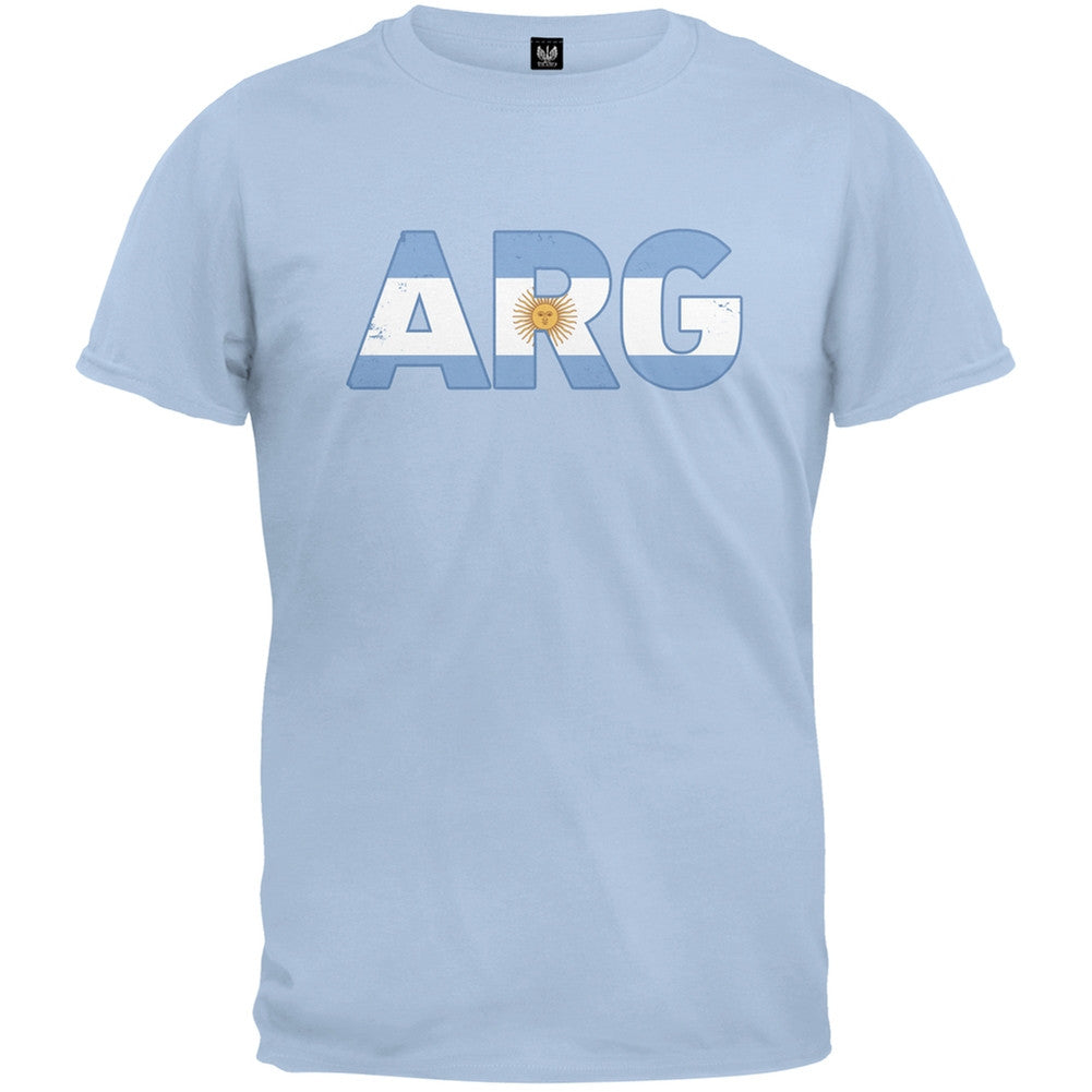 World Cup ARG Argentina Distressed Blue T-Shirt Men's T-Shirts FIFA   