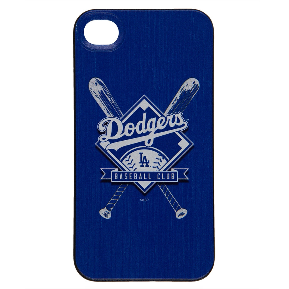 Los Angeles Dodgers - Crossed Bat Logo Stitch iPhone 4/4S Thinshield Snap-On Case Smartphone Cases Old Glory OS Blue 