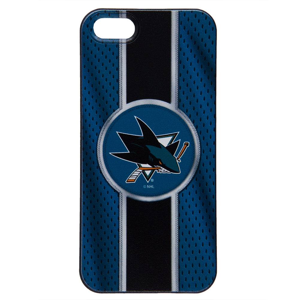 San Jose Sharks - Logo Jersey Stripe iPhone 5/5S Thinshield Snap-On Case Smartphone Cases Old Glory OS Black 