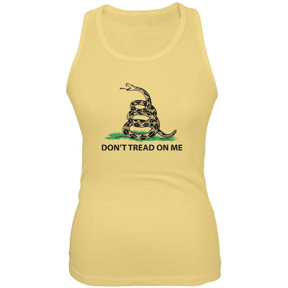 Don't Tread On Me Gadsden Flag Juniors Yellow Tank Top Juniors Tank Tops Old Glory 2XL Yellow 