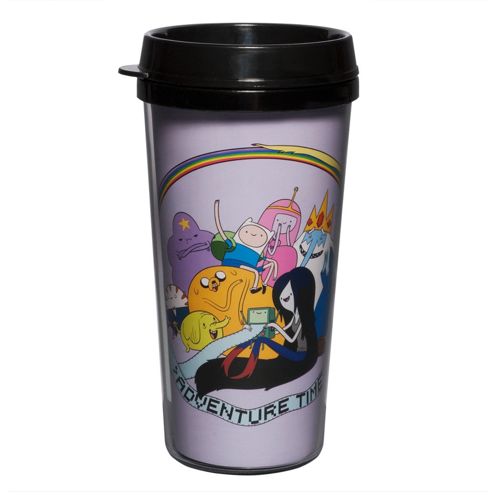 Adventure Time - Group Pose Travel Mug Travel Mugs Old Glory OS White 