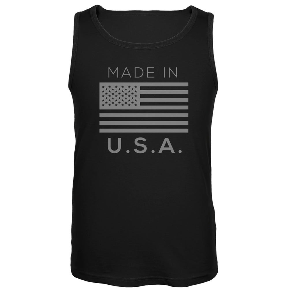 Made in the USA Adult Dark Grey Tank Top Men's Tank Tops Old Glory SM  