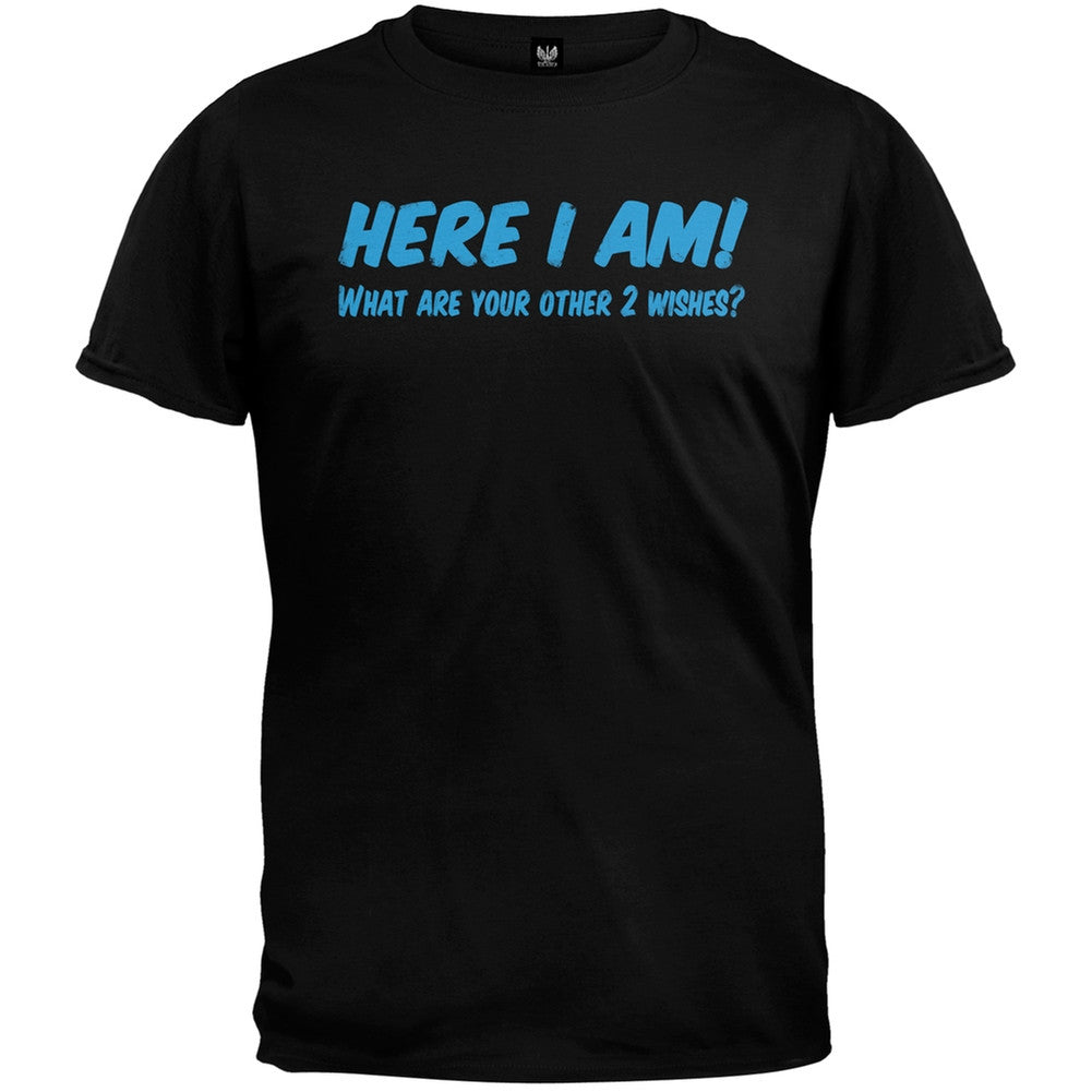 Here I Am T-Shirt Men's T-Shirts Old Glory SM Black 