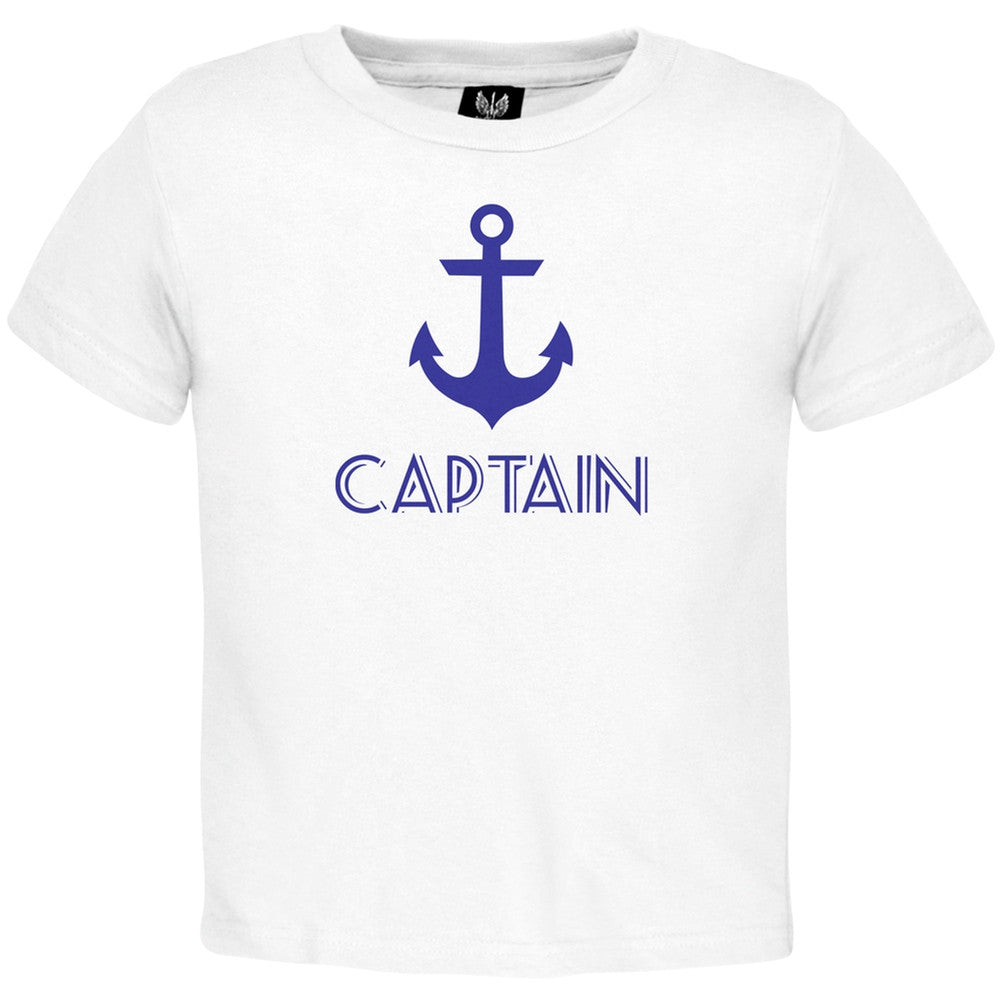 Captain Toddler T-Shirt Toddler T-Shirts Old Glory 2T White 