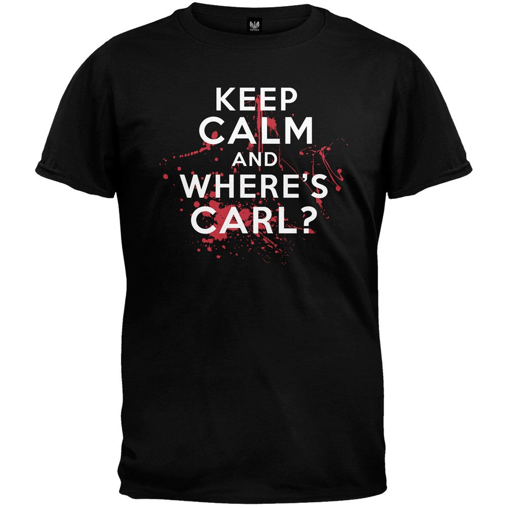 Keep Calm and Where's Carl Zombie T-Shirt Men's T-Shirts Old Glory   