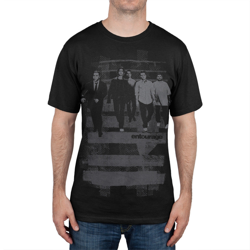 Entourage - Black Group Portrait T-Shirt Men's T-Shirts Entourage SM Black 