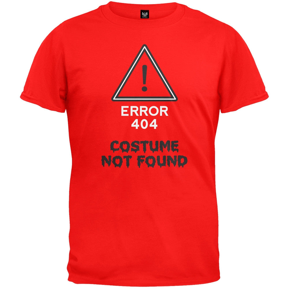 Halloween Error Costume Not Found T-Shirt Men's T-Shirts Old Glory 2XL Red 