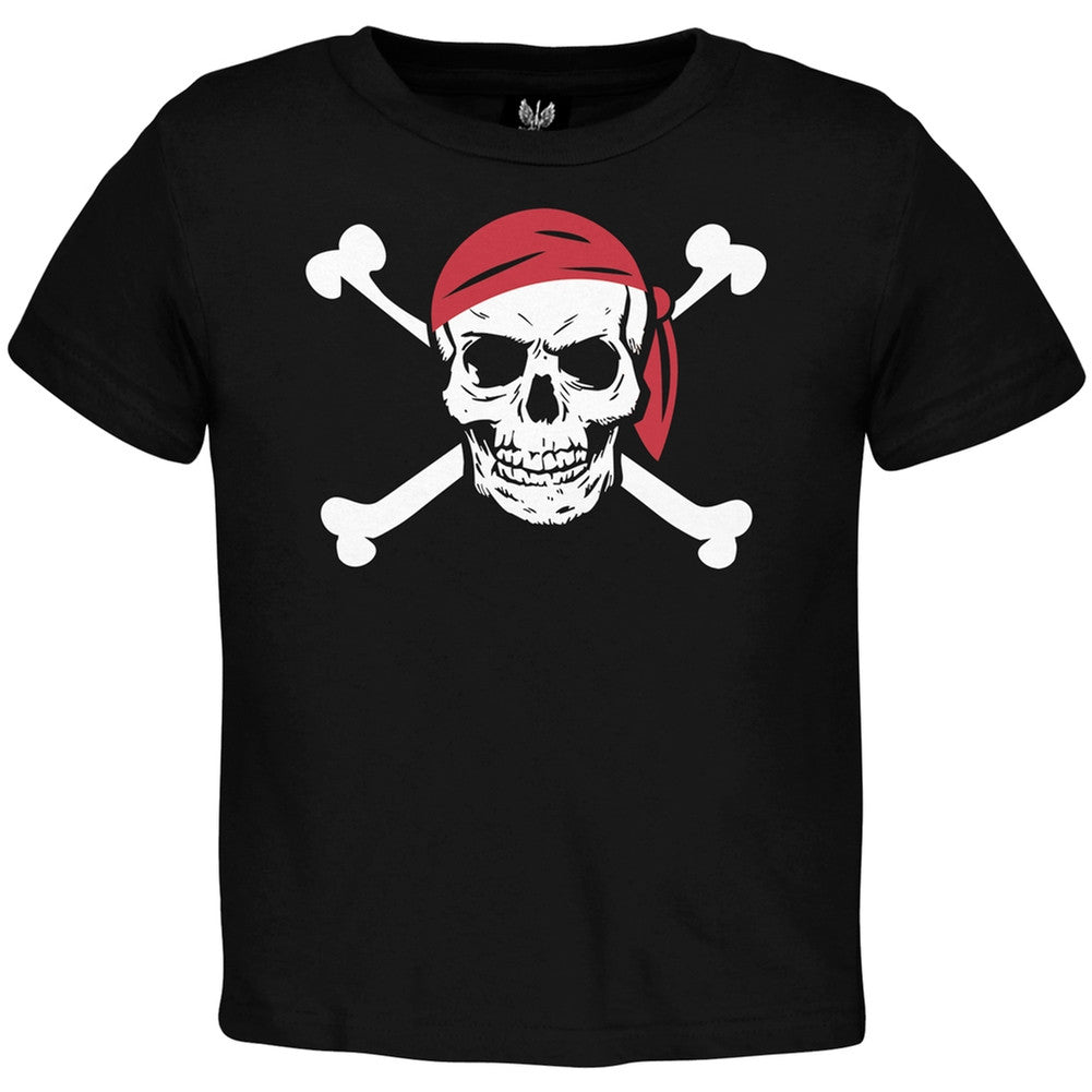 Halloween Jolly Roger Pirate Costume Toddler T-Shirt Toddler T-Shirts Old Glory   