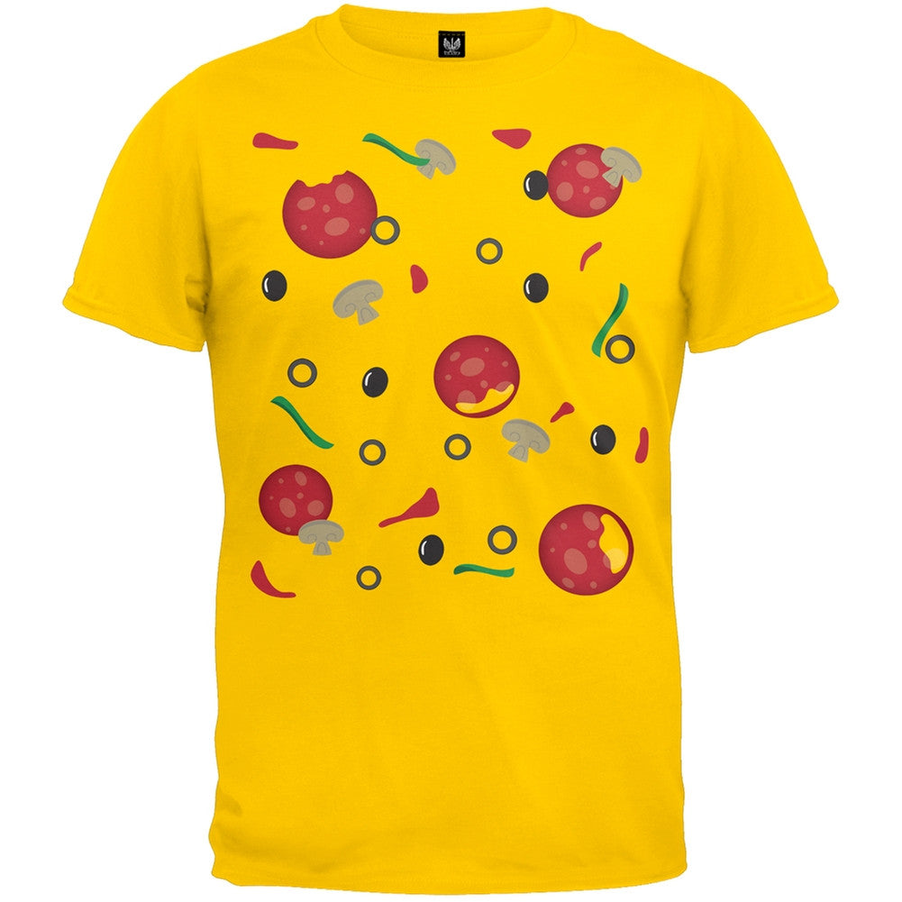 Pizza Costume T-Shirt Men's T-Shirts Old Glory 2XL Yellow 