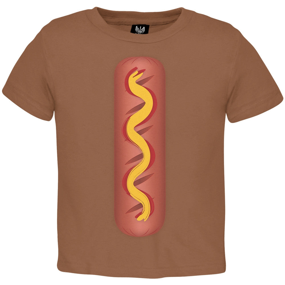 Halloween Hot Dog Costume Toddler T-Shirt Toddler T-Shirts Old Glory   