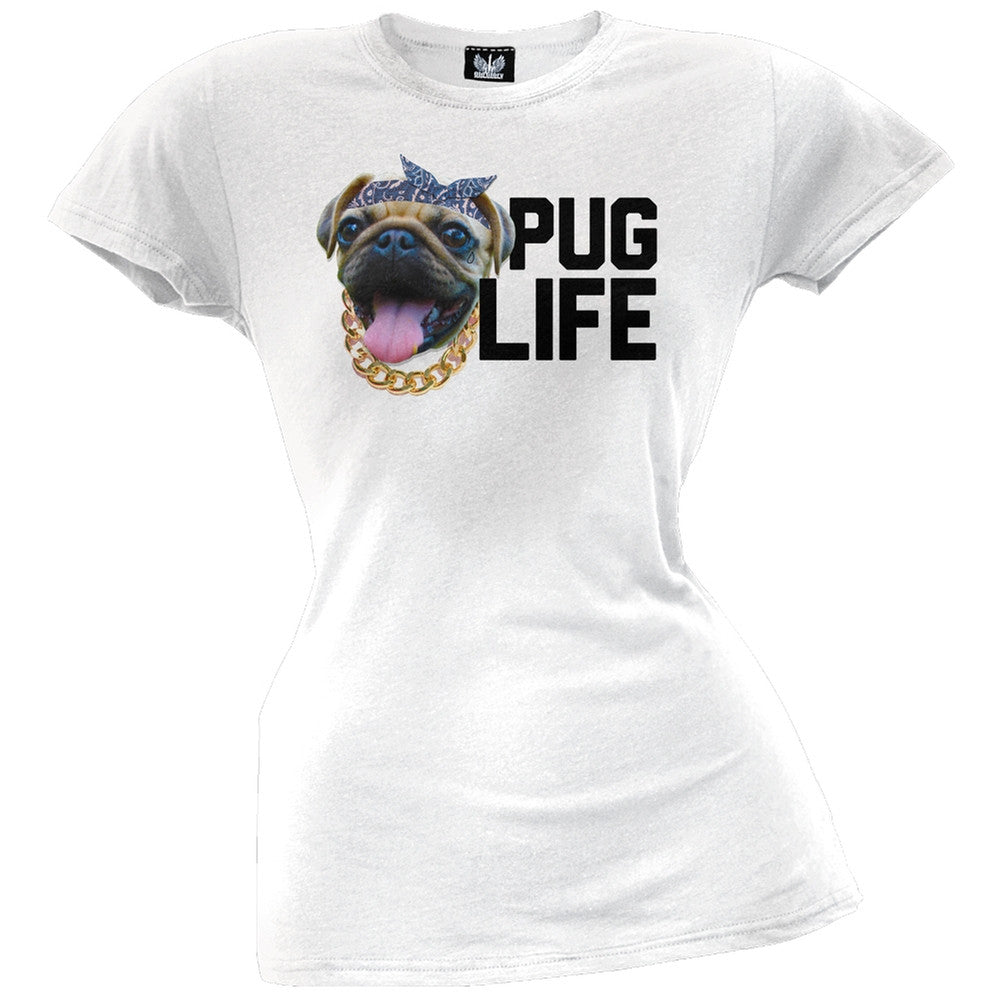 Pug Life Juniors T-Shirt Juniors T-Shirts Old Glory   