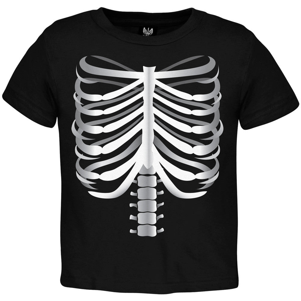 Halloween Skeleton Cage 3D Toddler Costume T-Shirt Toddler T-Shirts Old Glory   