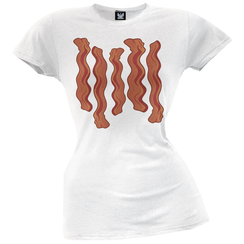 Halloween Bacon Costume Juniors T-Shirt Juniors T-Shirts Old Glory   