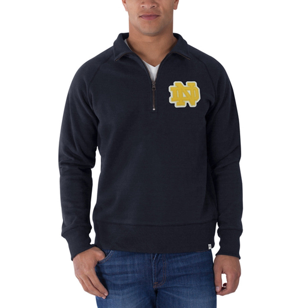 Notre Dame Fighting Irish - Cross-Check Premium Pullover Sweatshirt Men's Sweatshirts Notre Dame Fighting Irish MD Dark Blue 