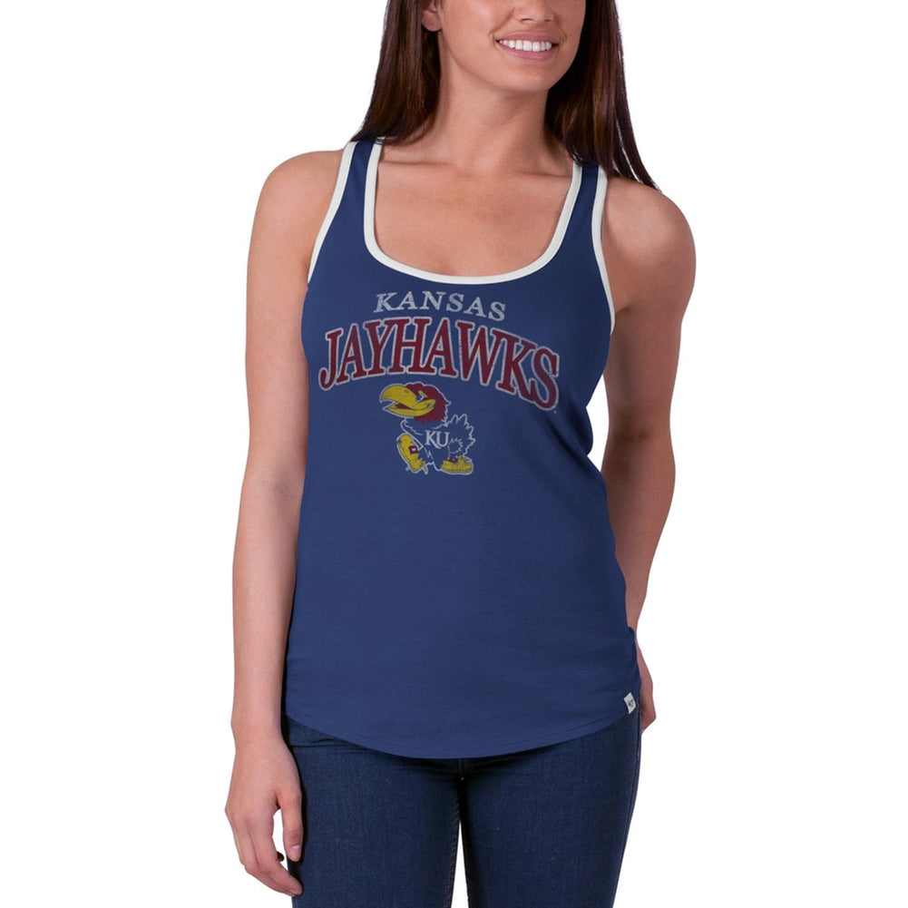 Kansas Jayhawks - Headway Premium Juniors Tank Top Juniors Tank Tops Kansas Jayhawks LG Blue 