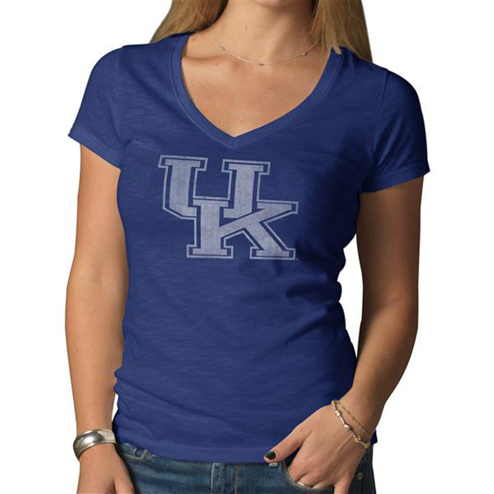Kentucky Wildcats - Scrum Premium V-Neck Juniors T-Shirt Juniors T-Shirts Kentucky Wildcats XL Blue 