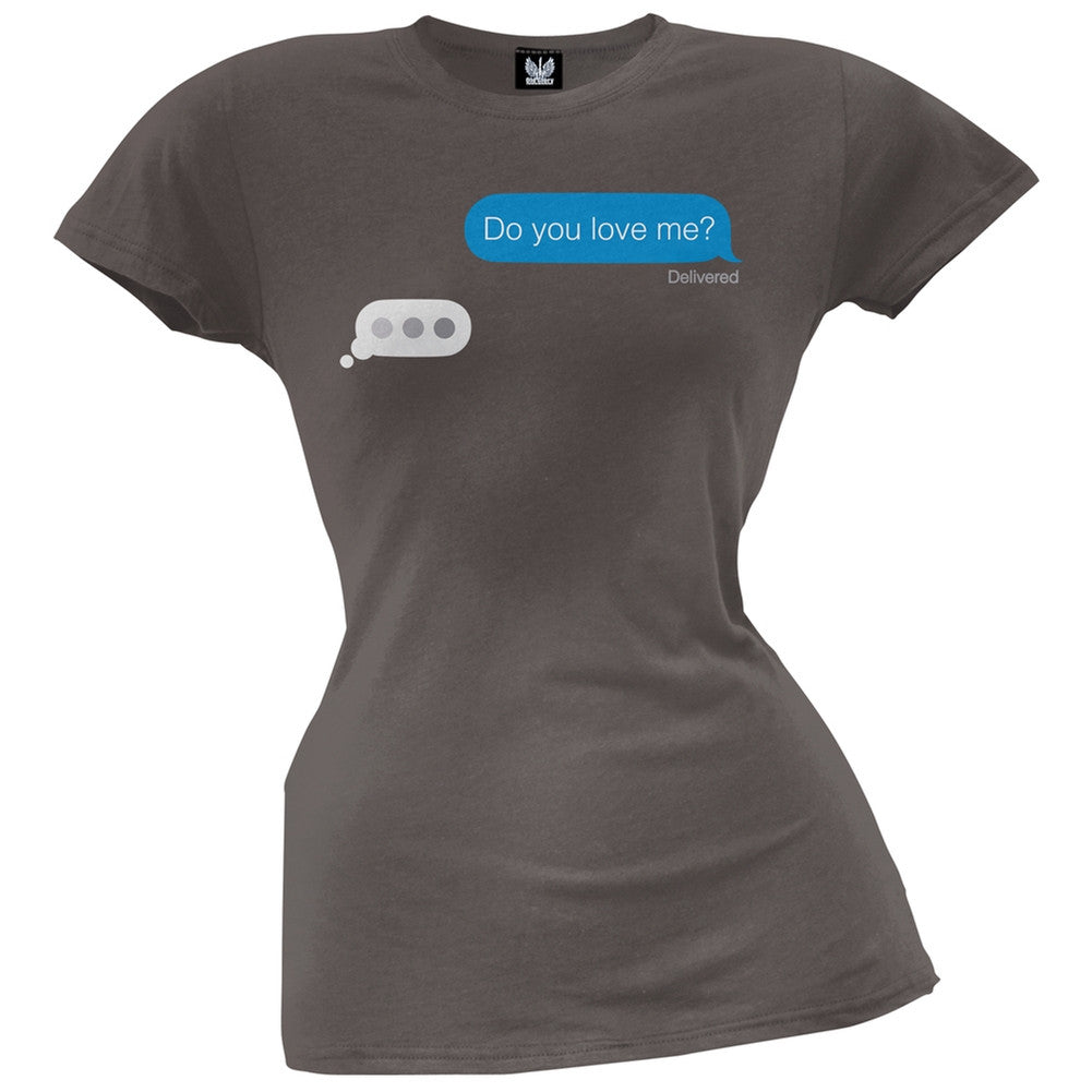 Do you Love Me Text Juniors Crop Top Juniors T-Shirts Old Glory   