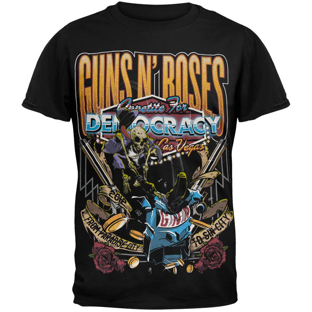 Guns N' Roses - Appetite For Democracy 2012 Tour T-Shirt Men's T-Shirts Guns N' Roses 2XL Black