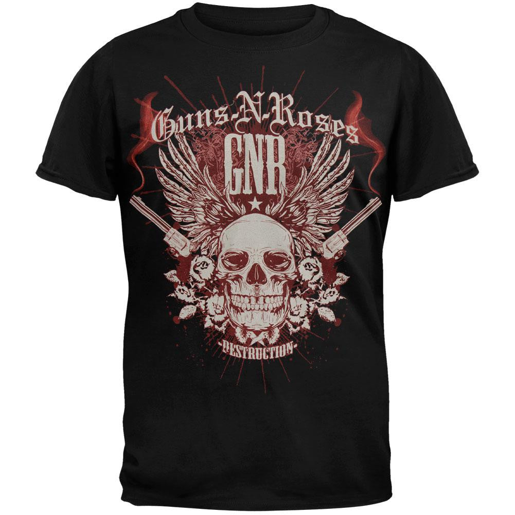 Guns N' Roses - Destruction Skull Tour T-Shirt Men's T-Shirts Guns N' Roses XL Black 