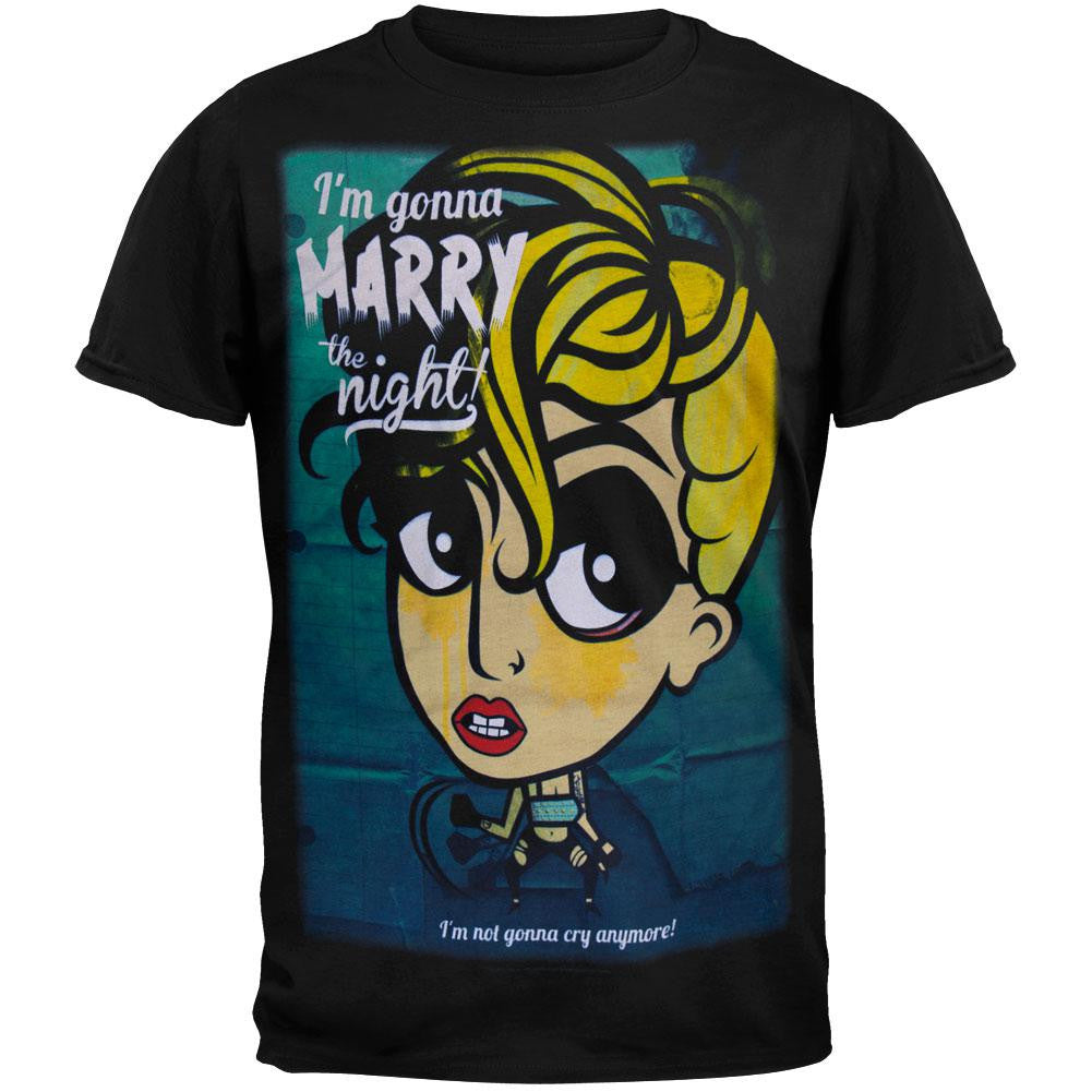 Lady Gaga - Marry The Night 2013 Tour Soft T-Shirt Men's T-Shirts Lady Gaga SM Black 