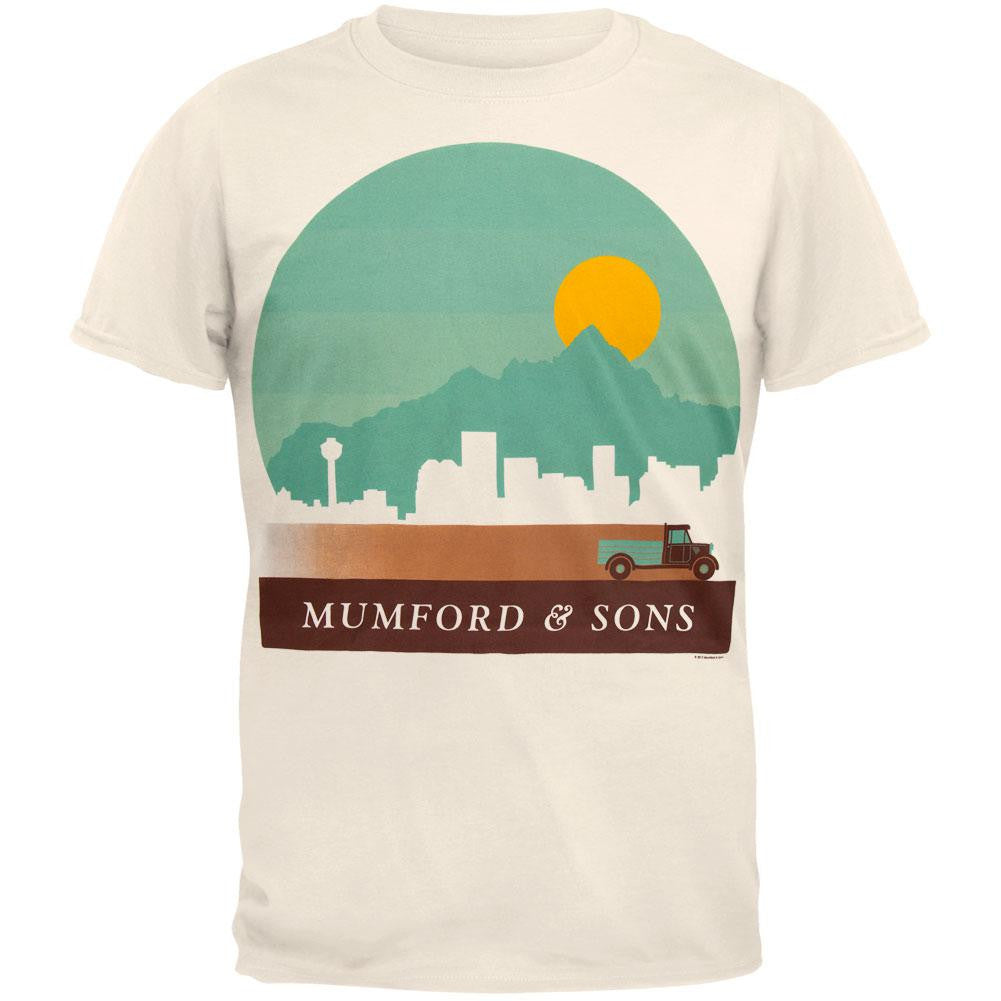 Mumford & Sons - Calgary Telluride 2013 Tour Soft T-Shirt Men's T-Shirts Mumford & Sons SM Off-White 